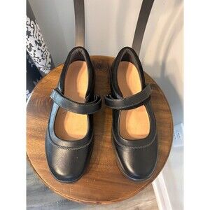 Anodyne Women's No. 19 Black Leather Mary Jane Orthopedic Diabetic Shoes Size 8